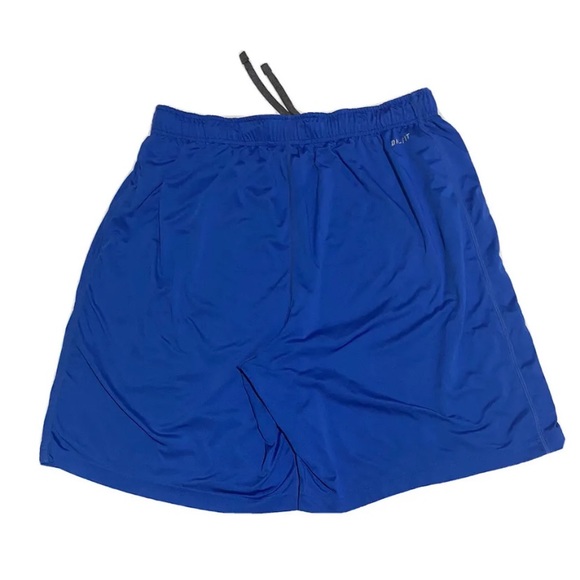 Nike mens shorts size xl athletic dri fit inseam 9 inches inner drawstring blue - Picture 2 of 3
